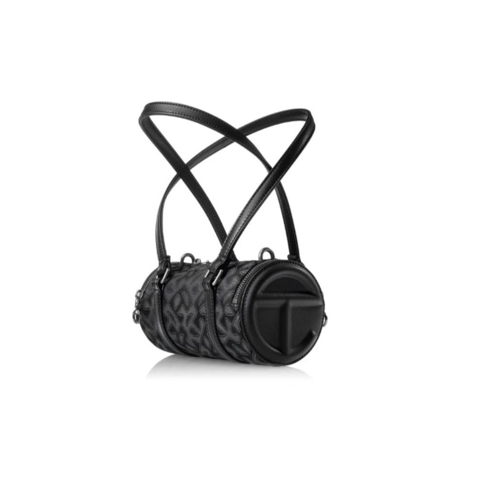 Small Telfar Duffle in Black Monogram